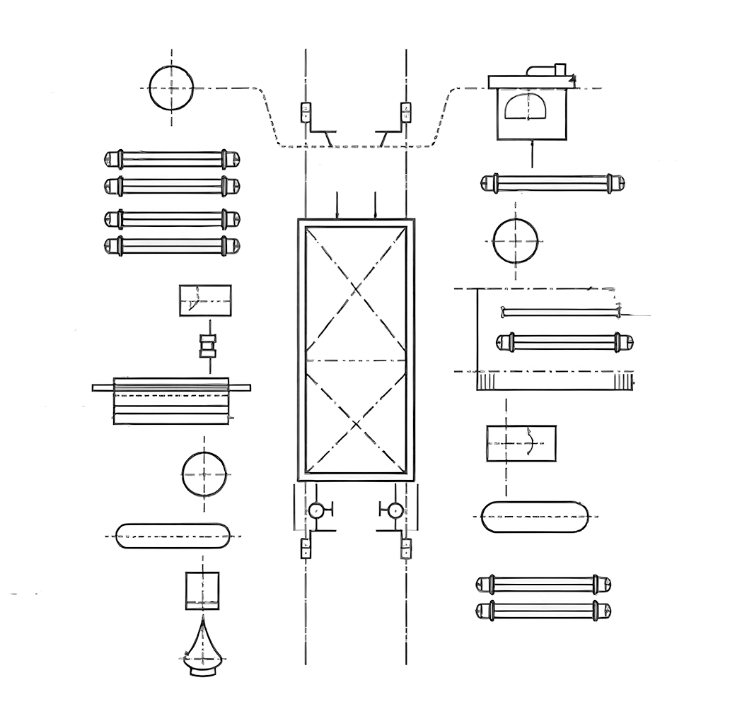 Equipment Piping Sizing and Layout Plans